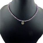 Load image into Gallery viewer, Amethyst Bead Necklace with Silver Charm | Women's Jewelry Gift

