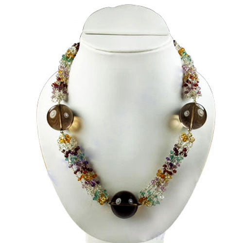 Beaded Gemstone Statement Necklace for Women | Fashion Jewelry