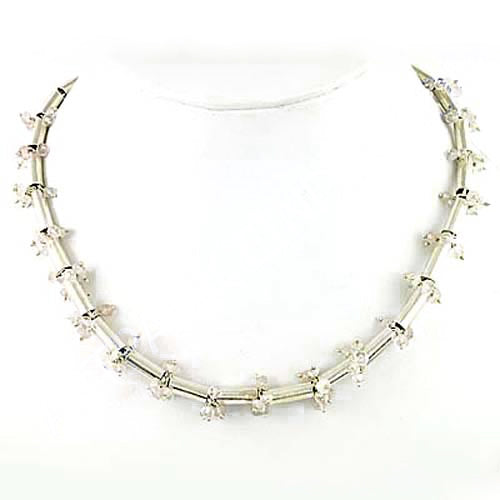Silver Beaded Necklace for Women | Fashion Jewelry Gift