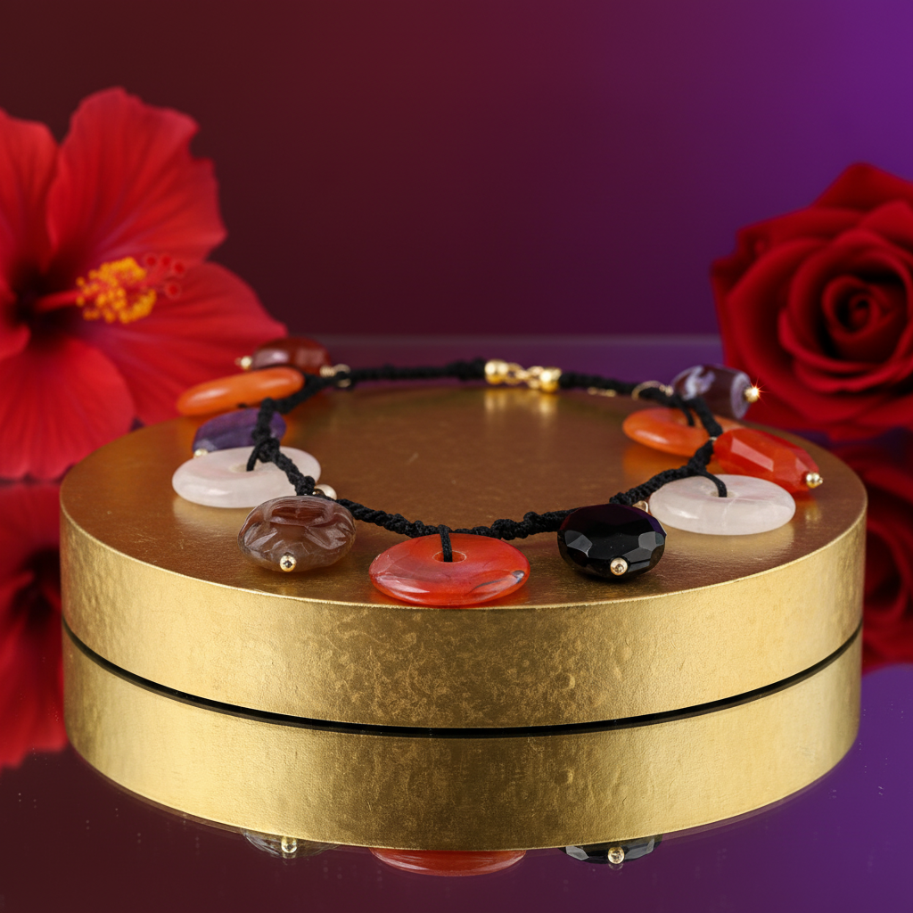 Gemstone Beaded Necklace | Colorful Semi-Precious Stone Jewelry