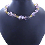 Load image into Gallery viewer, Gemstone Beaded Necklace | Pink &amp; Yellow Quartz | Women's Jewelry
