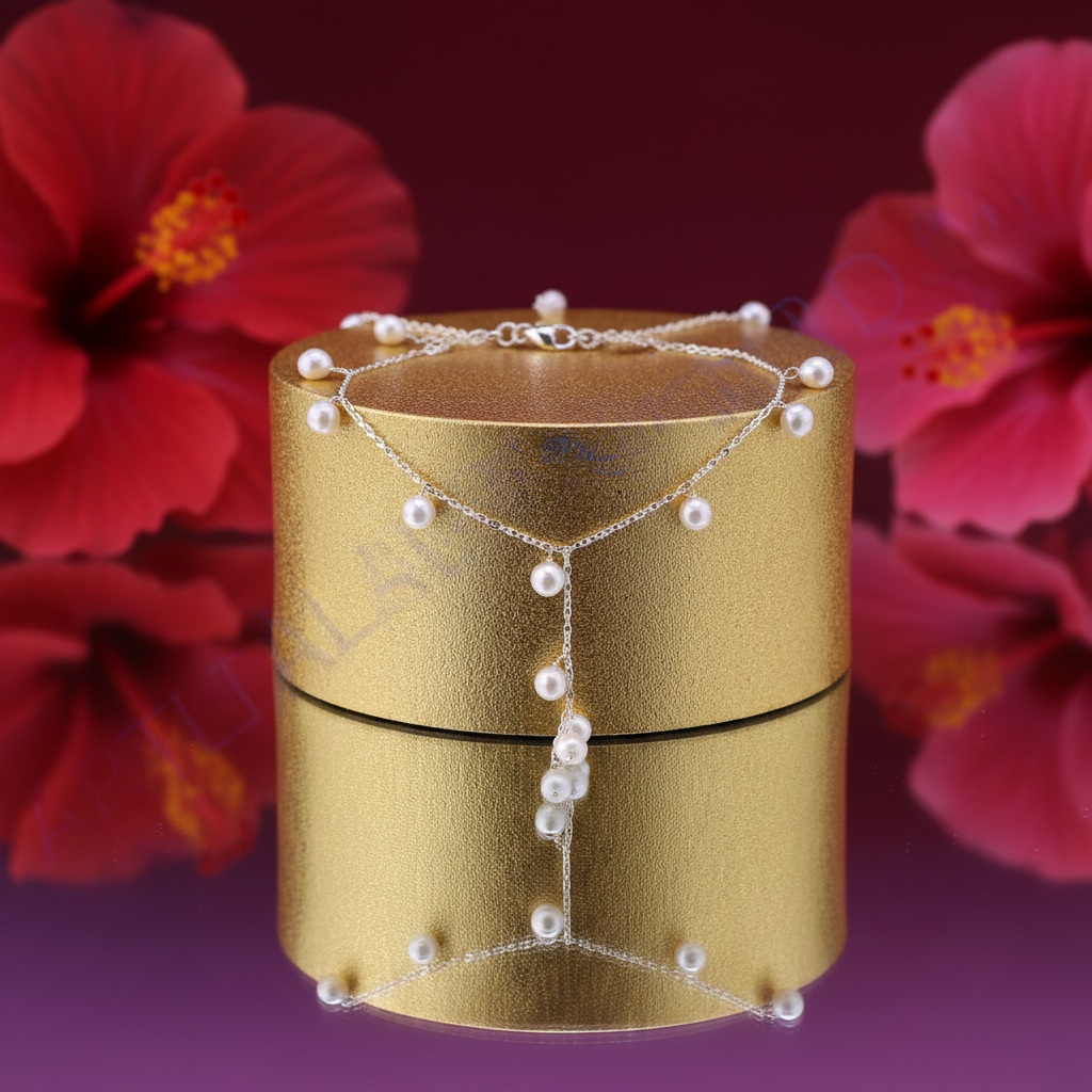 Silver Pearl Y Necklace for Women | Elegant Party Jewelry Gift