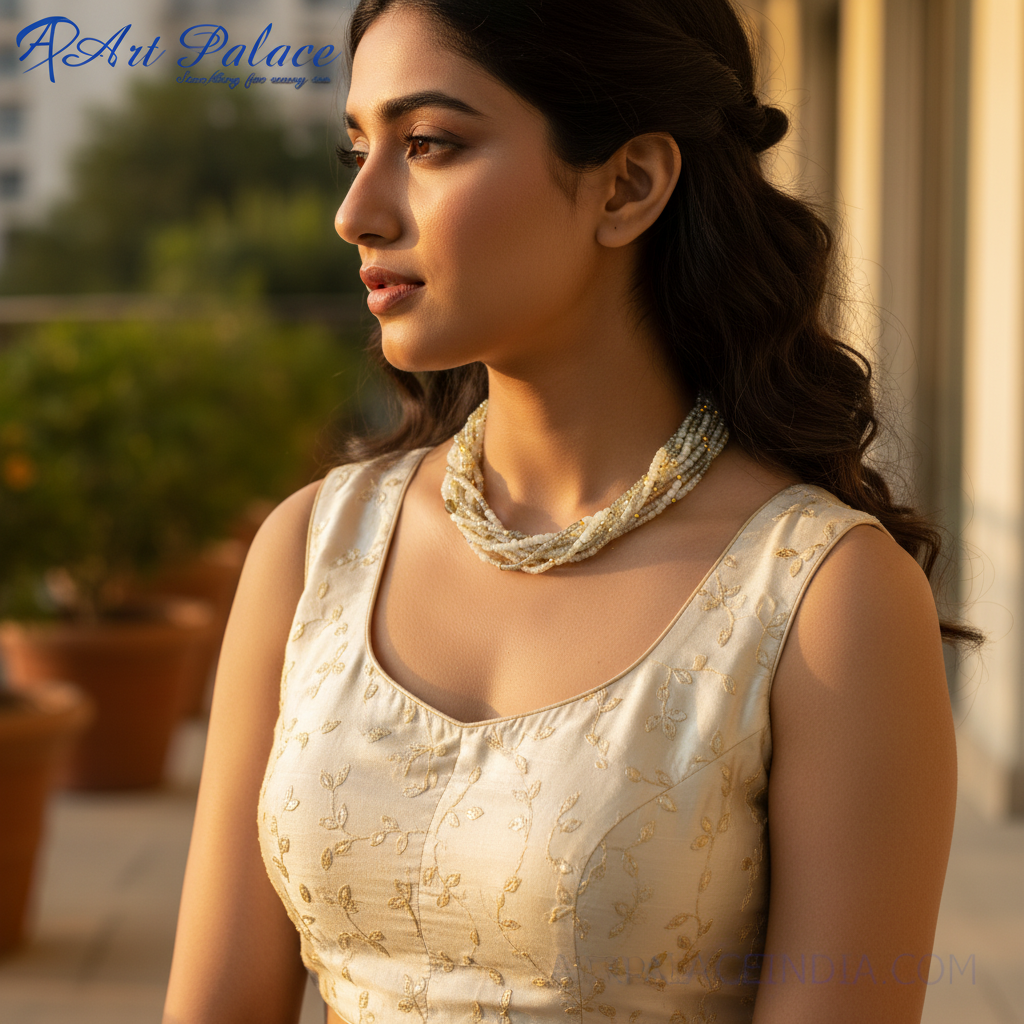 Beaded Gemstone Strand Necklace | Multi-Strand Necklace for Women