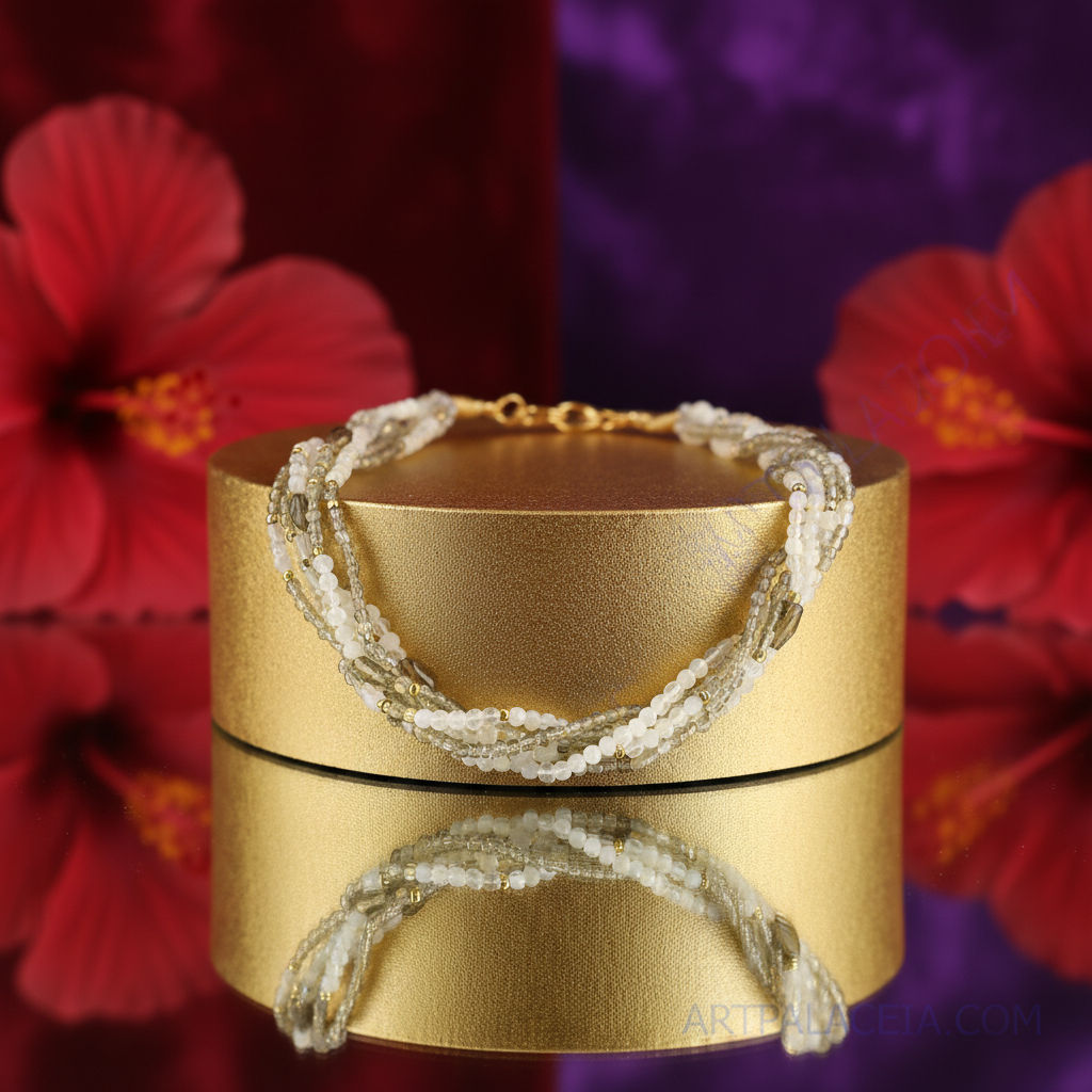 Beaded Gemstone Strand Necklace | Multi-Strand Necklace for Women