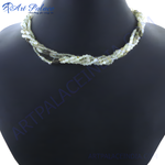 Load image into Gallery viewer, Multi-strand necklace with beaded gemstones displayed on a mannequin
