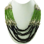 Load image into Gallery viewer, Green &amp; Black Beaded Necklace for Women | Fashion Jewelry
