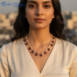 Load image into Gallery viewer, Amethyst &amp; Pearl Beaded Necklace | Gold Chain | Women&#39;s Jewelry
