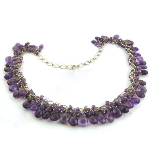 Amethyst Gemstone Dangle Necklace | Women's Jewelry | Gift