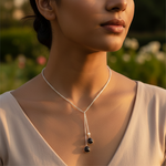 Load image into Gallery viewer, 925 Silver Smoky Quartz Y-Necklace for Women | Daily Wear

