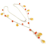 Load image into Gallery viewer, 925 Silver Citrine &amp; Carnelian Necklace for Women | Gift
