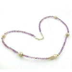 Load image into Gallery viewer, Amethyst Bead Necklace with Silver Accents | Women's Jewelry
