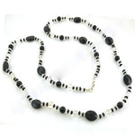 Load image into Gallery viewer, Black Onyx &amp; Crystal Bead Necklace | Women's Long Necklace

