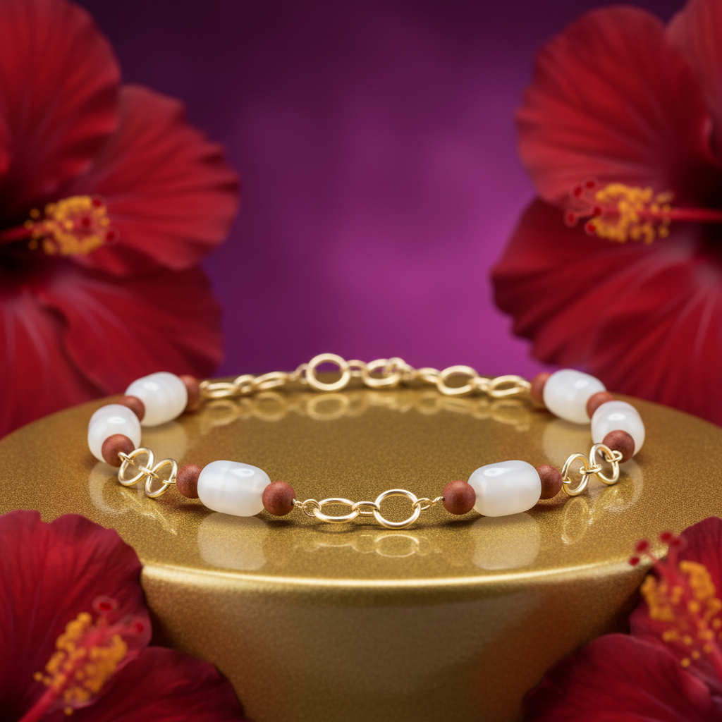 Beaded necklace with gold chain for women | fashion jewelry