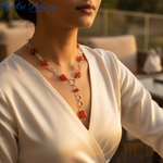 Load image into Gallery viewer, 925 Silver Carnelian Beaded Necklace for Women | Daily Wear
