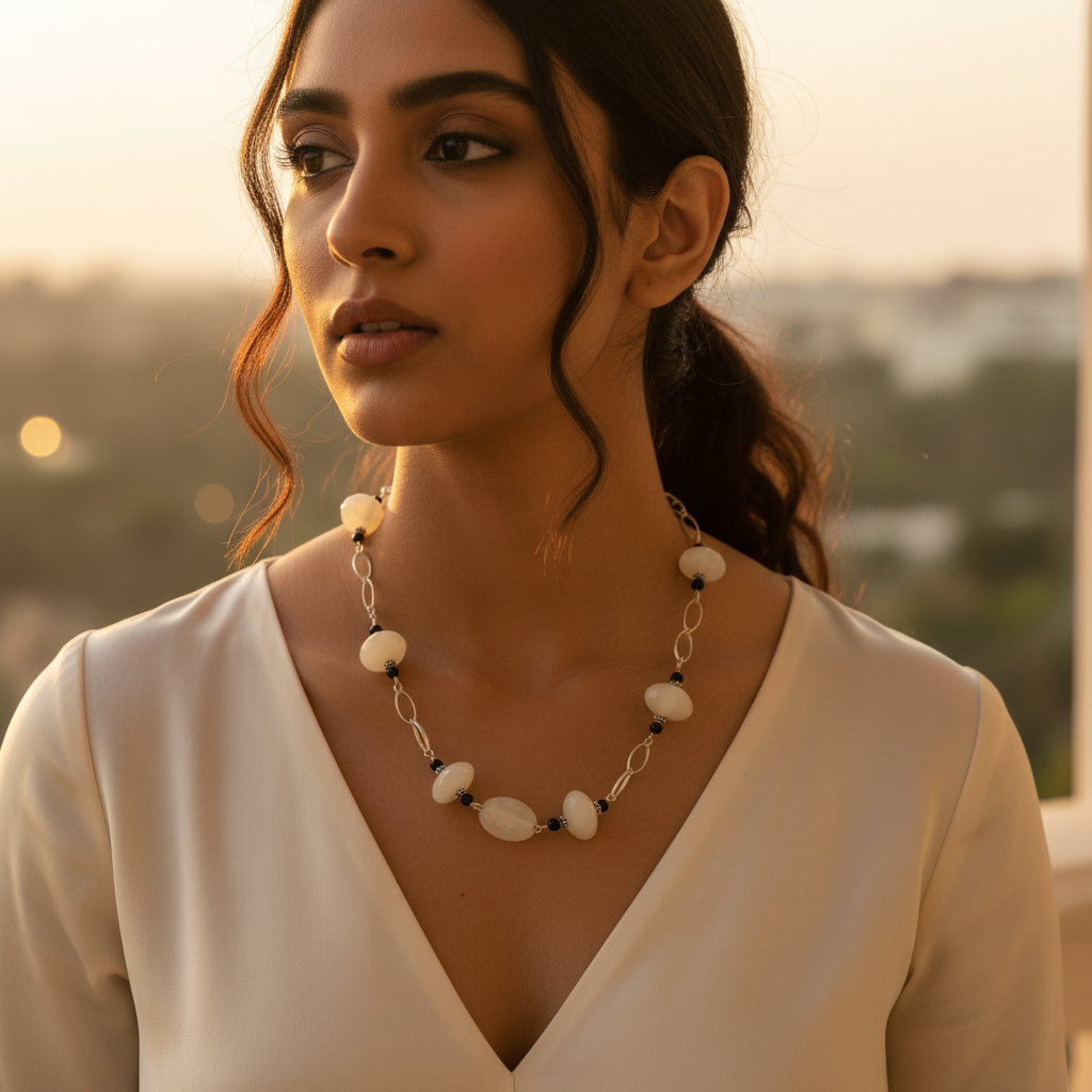 Beaded statement necklace for women | fashion jewelry gift