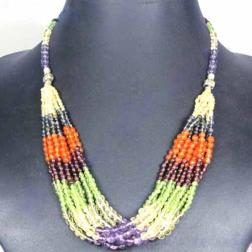 Beaded Gemstone Necklace | Colorful Bead Necklace for Women