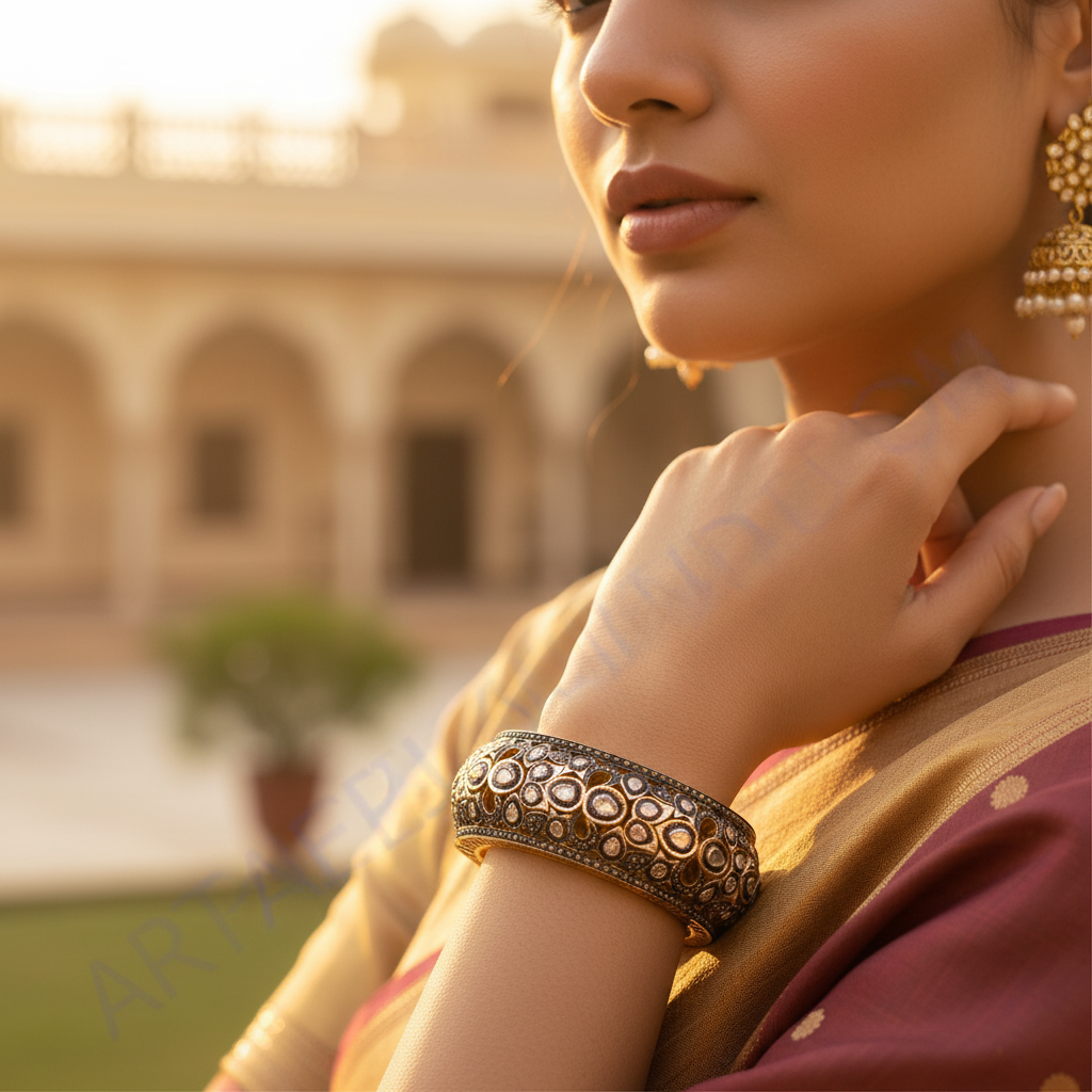 gold plating Bangle Bracelet with Diamonds | Luxury Jewelry for Women