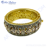 Load image into Gallery viewer, gold plating bangle bracelet with diamonds, luxury jewelry for women.
