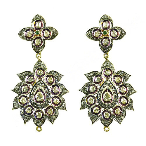 Floral Diamond Drop Earrings for Women | Art Palace Jewelry