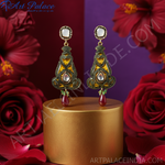 Load image into Gallery viewer, gold plating Tone Ruby Drop Earrings for Women | Statement Jewelry
