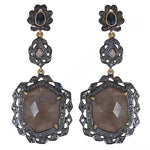 Load image into Gallery viewer, Gemstone Dangle Earrings | Oxidized Silver Earrings | For Women
