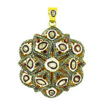Load image into Gallery viewer, gold plating Diamond Floral Pendant | Fine Jewelry for Women
