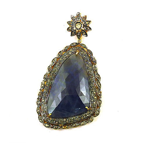 Sapphire & Diamond Pendant for Women | Vintage Style Jewelry