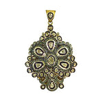 Load image into Gallery viewer, gold plating Floral Pendant for Women | Diamond Cluster Design
