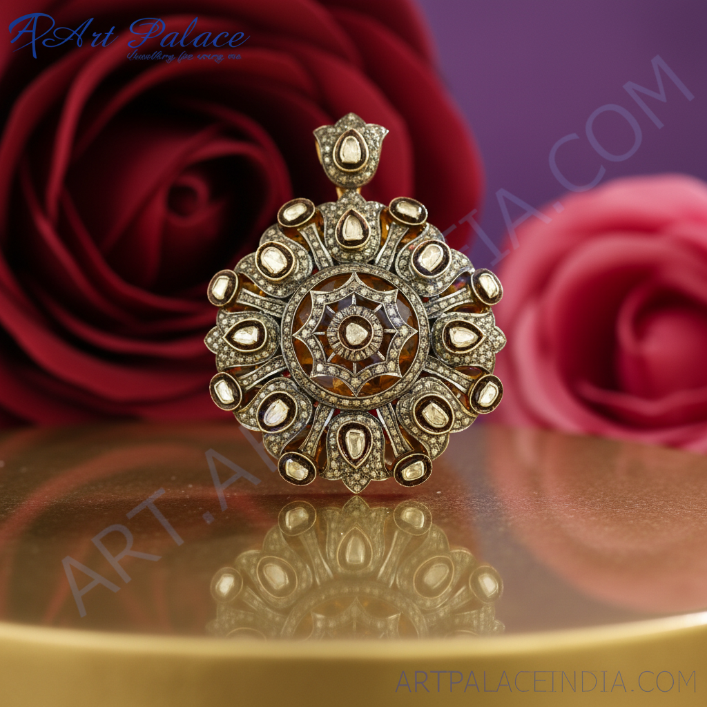 Antique diamond pendant | fine jewelry for women | art palace