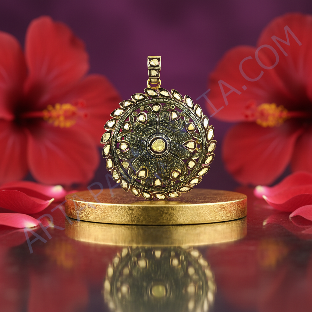 Silver filigree pendant necklace | vintage style jewelry gift