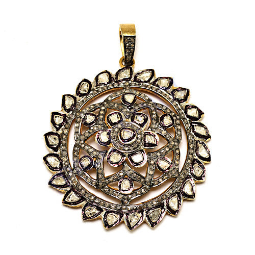 gold plating Diamond Floral Pendant | Women's Luxury Jewelry Gift