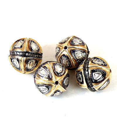 Beaded gold plating & Diamond Beads for Jewelry Making | Handmade