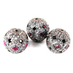 Load image into Gallery viewer, Silver Ruby &amp; Onyx Bead Jewelry for Women | Luxury Gift
