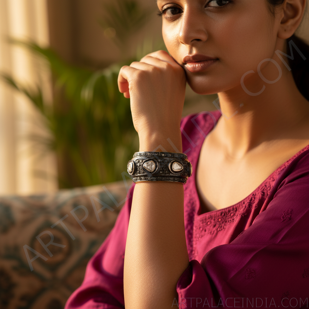 Black rhodium diamond beads   luxury jewelry for women