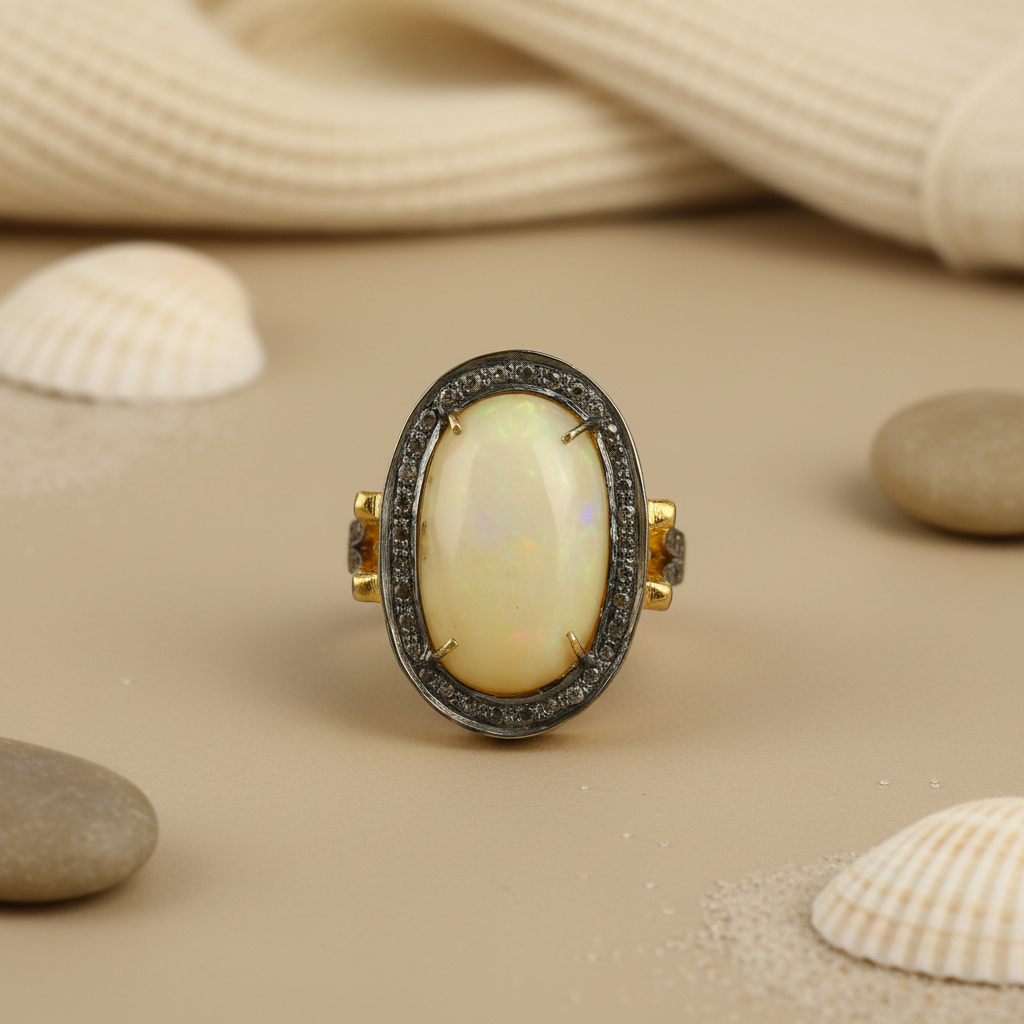 Yellow Stone gold plating Ring for Women | Statement Jewelry