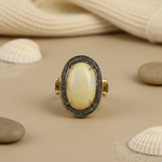 Load image into Gallery viewer, Yellow Stone gold plating Ring for Women | Statement Jewelry
