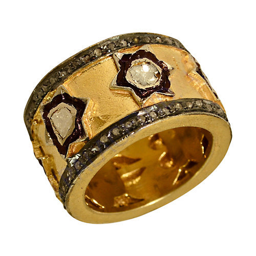 gold plating Ring with Diamond & Gemstones | Unique Jewelry