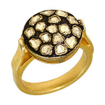 Load image into Gallery viewer, gold plating Ring with Diamond Cluster | Women's Jewelry | Gift
