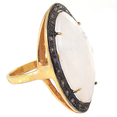 gold plating Opal Ring for Women | Opal Stone Ring | Gift