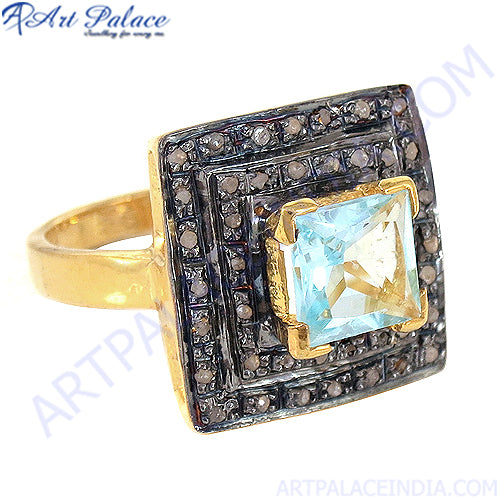 925 Sterling Diamond Ring Victorian Jewellery Victorian Ring Gemstone Victorian Ring - 925artpalace