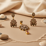 Load image into Gallery viewer, gold plating Diamond Earrings Pendant Set | Women's Indian Jewelry
