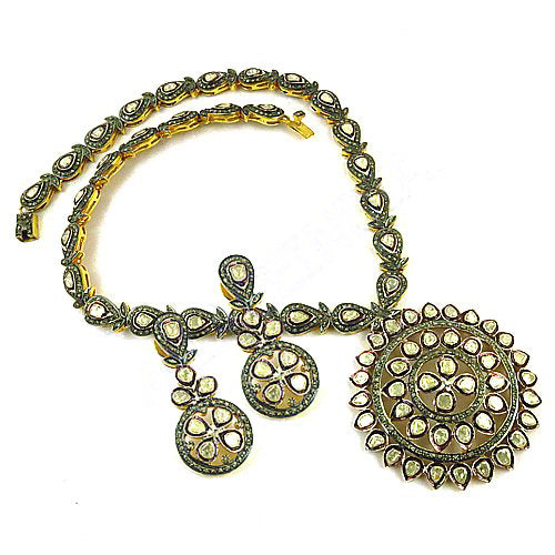 gold plating Kundan Necklace Set | Indian Bridal Jewelry for Women