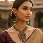 Load image into Gallery viewer, Ruby &amp; Emerald Earrings Set for Women | Luxury Jewelry
