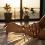 Load image into Gallery viewer, 925 Silver Ball Bangle Bracelet for Women | Minimalist Jewelry
