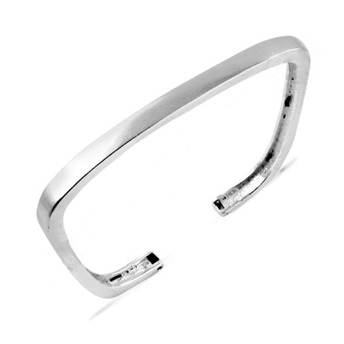 Silver Square Cuff Bracelet for Women | Minimalist Jewelry