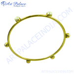 Load image into Gallery viewer, gold plating bangle bracelet with pearl accents, a classic and elegant piece.
