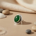 Load image into Gallery viewer, 925 Silver Jade Ring for Women | Gemstone Jewelry Gift
