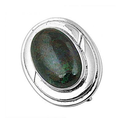 Silver Malachite Ring for Women | Gemstone Statement Jewelry