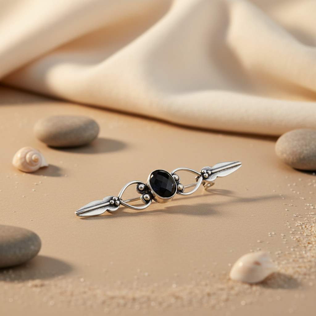 925 Silver Onyx Drop Earrings for Women | Black Gemstone Jewelry