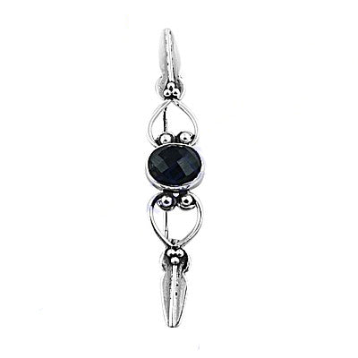 925 Silver Onyx Drop Earrings for Women | Black Gemstone Jewelry